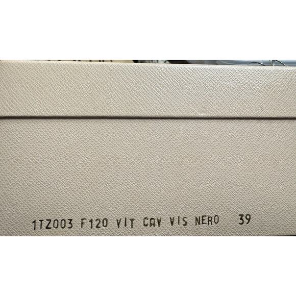 $1495 PRADA BLACK LEATHER AND FUR PEEP TOE BOTTIES BOOTS SHOES SZ 39 OR 8.5 - Picture 9 of 10